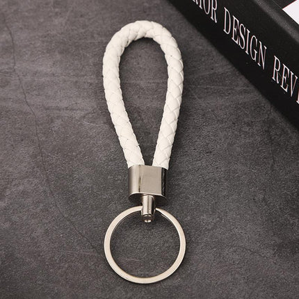 Handmade Leather Rope Keychain Car keychain Bag Pendant Accessories - Aimall