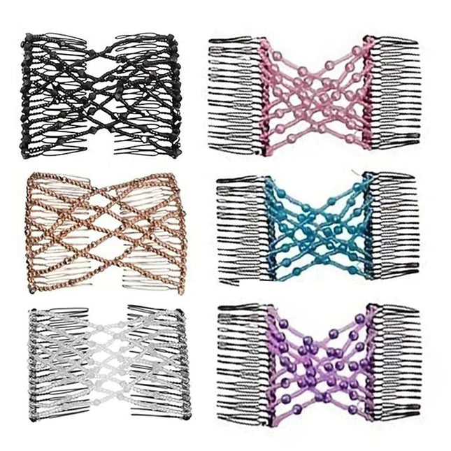 6PCS Creative Magic Hair Comb Bun Maker Styling Tool for Easy Hairdo and Updos