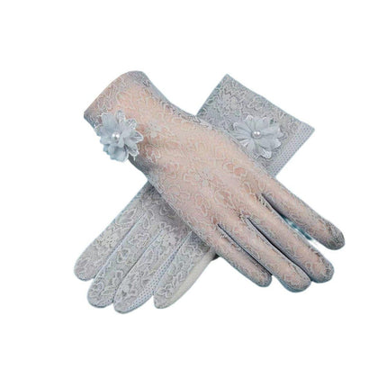 6 Colours Women UV Protection Lace Gloves Touchscreen Non-Slip Driving Gloves