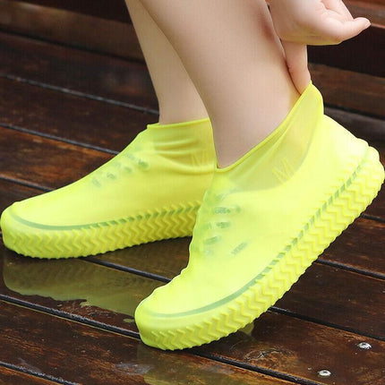 Shoe Cover Waterproof Silicone Non Slip Rain Water RUBBER Foot Boot Overshoe M Size - Aimall