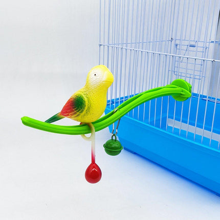Parrot Relieve Boredom Stand Pole Rack Chew Play Simulation Fake Bird Cage Toys