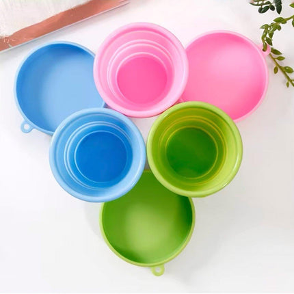 6PCS Portable Silicone Folding Travel Cups 200ml with Lid for Outdoor Camping
