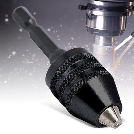 1/4" Keyless Chuck Conversion Hex Shank Adapter Drill Bit Quick Change Driver HG - Aimall