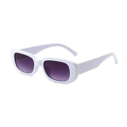 Unisex Fashion Small Frame Sunglasses Colorful Rectangle Glasses Shades Goggles - Aimall