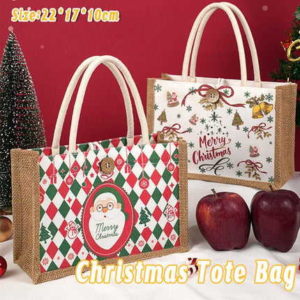 Christmas Santa Claus Gift Bag Holiday Packaging Apple Handbag Cloth Bag Set