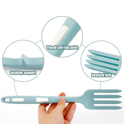 2PCS Silicone Heat Resistant Flexible Cooking Forks Dishwasher Safe Kitchen
