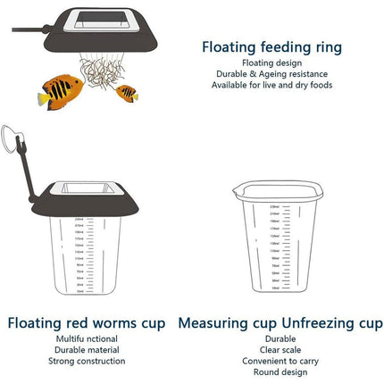 Red Insect Frozen Feeder Cup for Fish Tank Shrimp Feeding Dissolving Ring - Aimall
