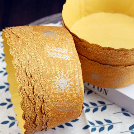 100PCS High Temperature Kraft Paper Bread Cupcake Holder Resistant Paper Cup