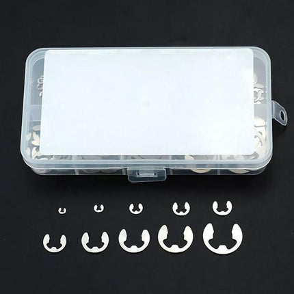 120PCS Stainless Steel E-Clip Assortment Tool Kit Retaining Circlips 1.5-10mm - Aimall