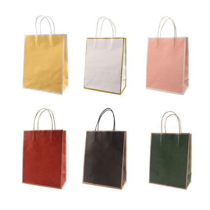 Gift Kraft Paper Bags for Packaging and Takeaway 50PCS