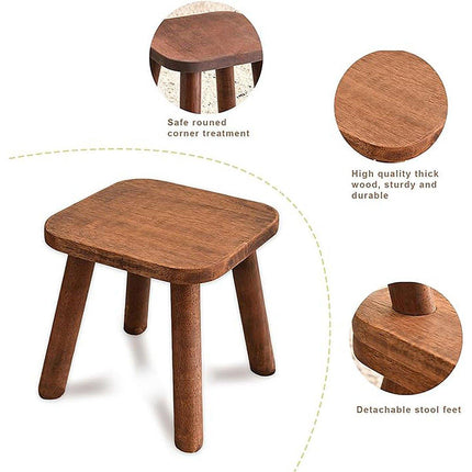 Wooden Short Stool Living Room Shoe Changing Stool Home Furniture Seat