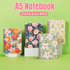 4PCS A5 Spiral Business Office Notebook Student Stationery Loose-Leaf Notepad