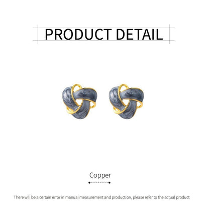 Retro Geometric Blue Drip Dangle Earrings Women Girls Vintage Boho Fashion