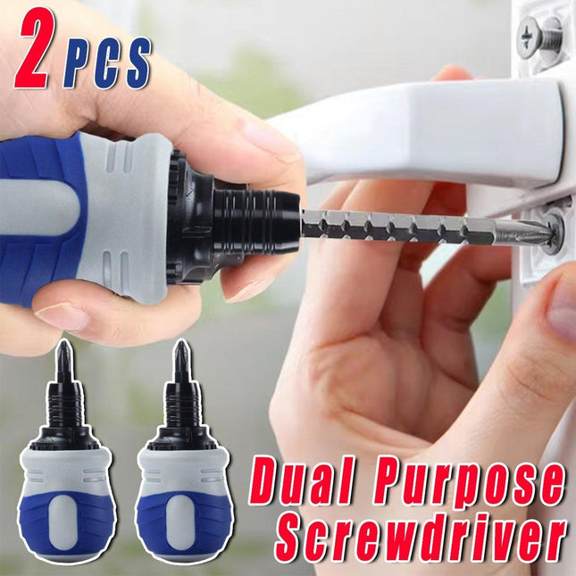 2PCS Turnip Head Cross Phillips Screwdriver Groove Repair Tool Durable Hand Tool
