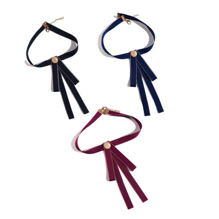 3PCS Unisex Pure School Uniform Tie Bow College Style Student JK Shirt Accessory