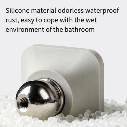 Silicone Silent Door Stopper with Suction Base and Secure Hold Catch Design