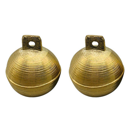 2PCS Small Brass Bell Cow Horse Sheep Grazing Copper Bells Loud Copper Bells Pet