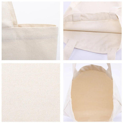 5PCS Canvas Tote Bag Cotton Blank DIY Shopping Shoulder Bags
