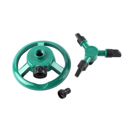Small Disc Sprinkler 360 Degree Rotating Garden Sprayer Three Prong Spray Water