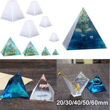 Pyramid Silicone Mold Epoxy Resin Jewelry Making Mould Pendant Craft Diy Supply Aimall