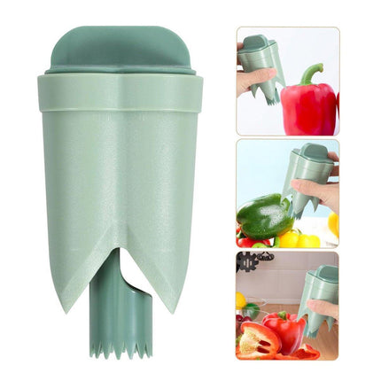 Plastic Pepper Seed Remover Corer Kitchen Utensil Fruit Vegetable Core Pulling