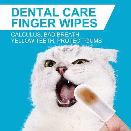 50pcs Pet Teeth Cleaning Finger Set Dog and Cat Oral Care Tool Teeth Cleaning