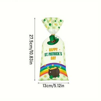150pcs St Patricks Day Goodie Bags Party Favour Flat Pocket Gift Wrap Set