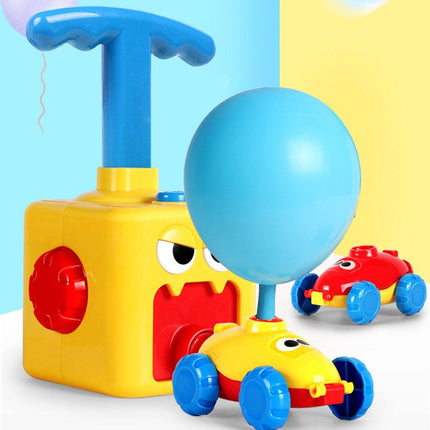 Kids Balloon Powered Car Toy Air Pump Racer Launcher Fun Vehicle Pump Toys