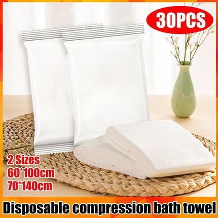 30X Bath Towel Disposable Capsules Compressed Quick-Drying Cloth Towels Outdoor - Aimall