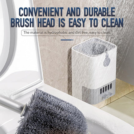 Toilet Cleaning Brush Wall Mounted Holder Bathroom Household Cleaner Tool