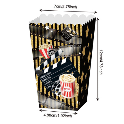 24 PCS Movie Night Snack Trays Popcorn Food Drink Holder Cinema Party Supplies