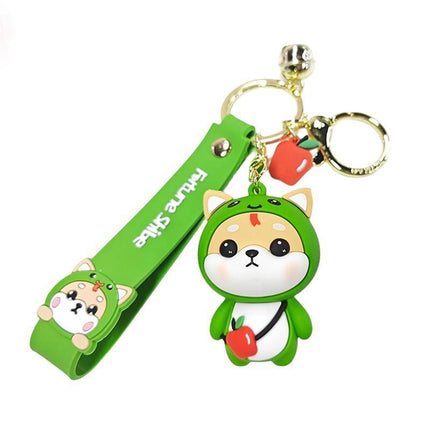 Cartoon Chinese Zodiac Furtune Shiba Inu Design Keychain Backpack Car Pendant - Aimall