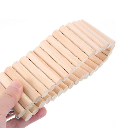 Wooden Hamster Toys Climbing Stairs Bridge Small Pet Soft Ladder Playground