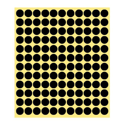 8/13/25/50mm Colour Sticker Dots Adhesive Round Labels Circular Scrapbooking Black - Aimall