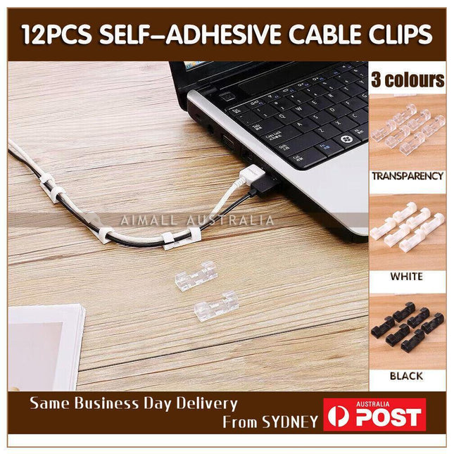 3M Cable Clips Management Holder Cord Wire Line Organizer Self-Adhesive - Aimall