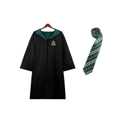 AU Harry Potter Gryffindor Ravenclaw Slytherin Robe Cloak Tie Costume Wand Scarf - Aimall