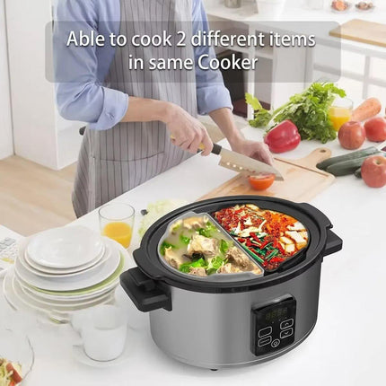 2PCS Reusable Food Grade Slow Cooker Liner Divider Non Stick Easy Clean Pan