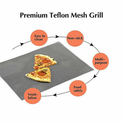 3/6/10PCS Non-Stick BBQ Grill Mat Mesh Liner Cooking Barbecue Sheet Baking Pad