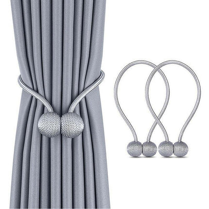 1PC Tieback Curtain Magnetic Ball Curtains Buckle Tie Backs Curtain Holder Home - Aimall