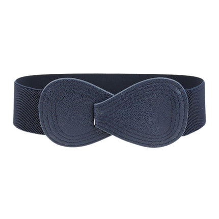 Fashion Belt Red Elastic Waist Cover Wide Belt Women Black Elastic Bow Decoration