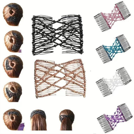 6PCS Creative Magic Hair Comb Bun Maker Styling Tool for Easy Hairdo and Updos