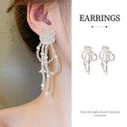 Vintage Long Drop Earrings Fresh Sweet Look Elegant Fashion Jewelry for Women