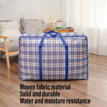 10PCS Large Waterproof Moving Packing Bags Woven Storage Luggage Quilt Bags