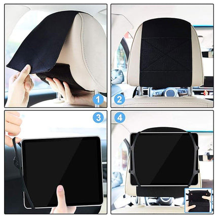 Rotating Car Headrest Tablet Holder Rear Seat Mount for iPad and Tablets