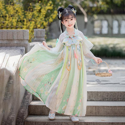 Girl Ancient Hanfu Embroidered Tang Suit Chinese Traditional Dress Princess - Aimall