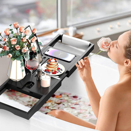 Expandable Anti-Slip Bathtub Storage Rack Adjustable Household Bath Shelf