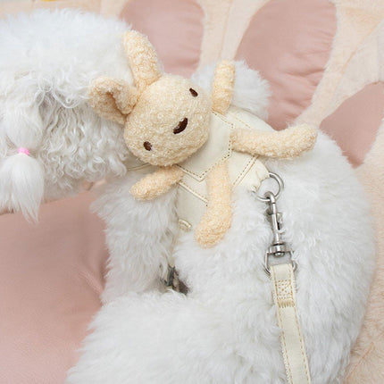 Kitten Dog Cat Walking Harness Lead Leash Collar Pet Vest Cute Rabbit Adjustable