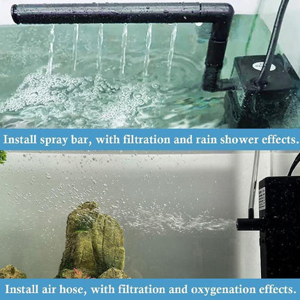 ECO 4 in 1 Fish Tank Aquarium Submersible Water Power Filter Pump /Carbon Cube - Aimall