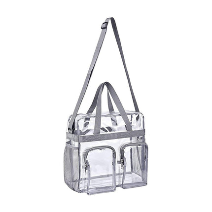 Clear Tote Bag Plastic Transparent Purse Handbag Zipper Security Event Stadium