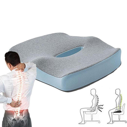 Memory Foam Seat Cushion for Office and Travel Support with Ergonomic Design
